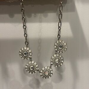 Elegant Silver Crystal Necklace